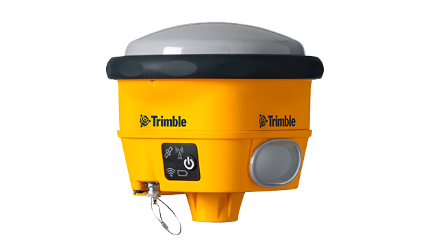 Trimble R780 GNSS smart antenna showing indicator lights
