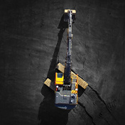 Aerial view of excavator with Trimble Earthworks Grade Control