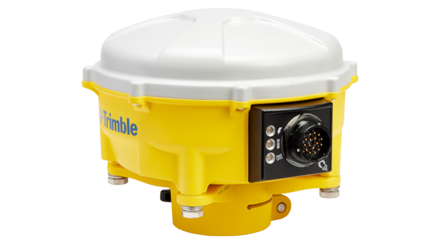 Close up of Trimble MS976 GNSS smart antenna for machine control